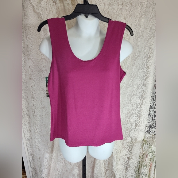 Liz Baker Blouse coordinated Cabernet tank  Set NWOT - Picture 2 of 5